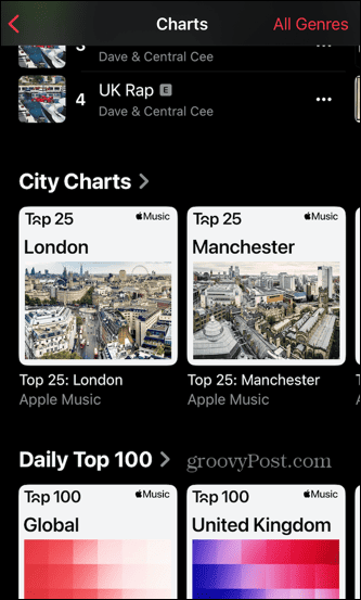 apple music charts villes locales