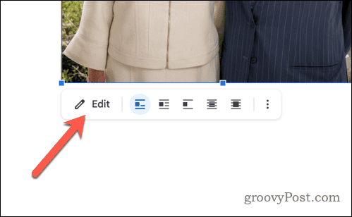 Modifier une image dans Google Docs