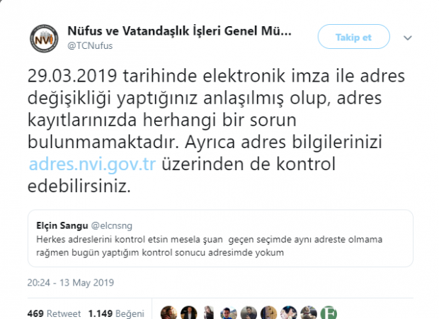 Le Département de la population "fraude à l'adresse" d'Elçin Sangu découvert!