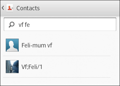 Ajouter un widget de contact à l'écran sélectionner un contact
