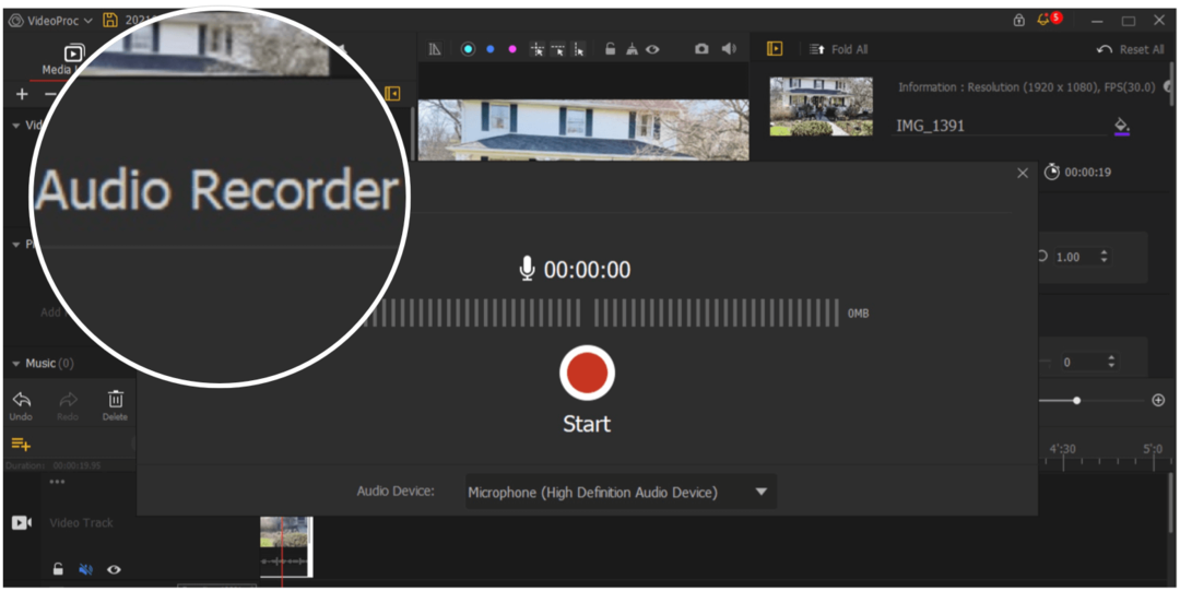 Enregistrement audio VideoPro Vlogger