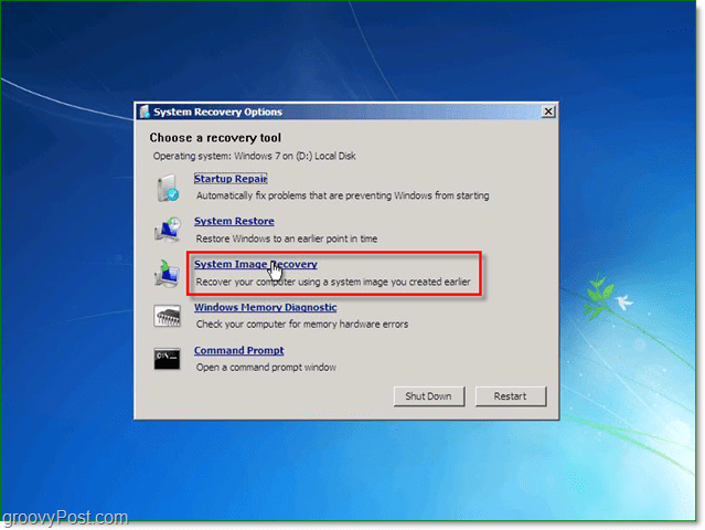 Windows 7 a 5 façons différentes de récupérer votre système, choisissez la récupération d'image système