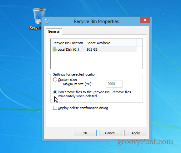 Astuce Windows: supprimer instantanément des fichiers de la corbeille