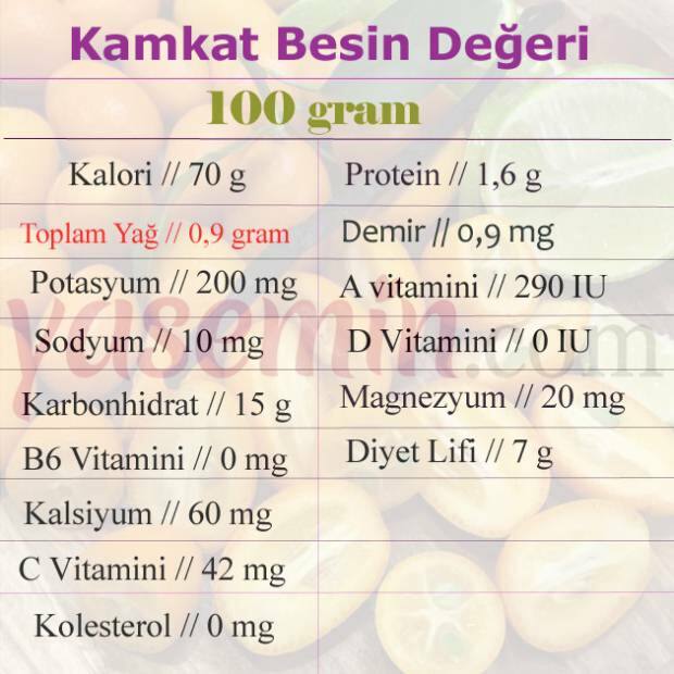 valeur nutritive du kumquat