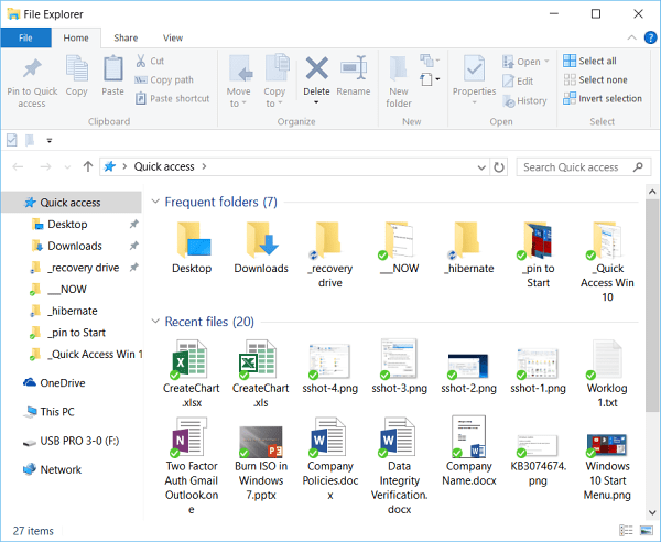 Explorateur de fichiers Windows 10