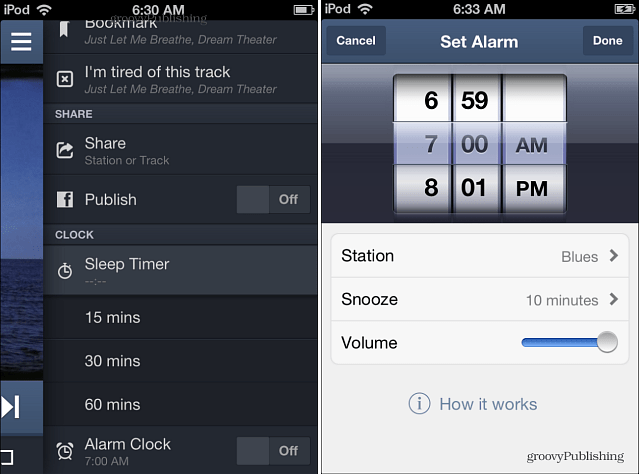 Utilisez le réveil de Pandora sur Android et iPhone
