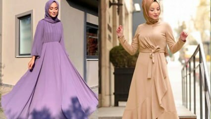 Comment combiner les robes d'été hijab? Modèles de robes 2020