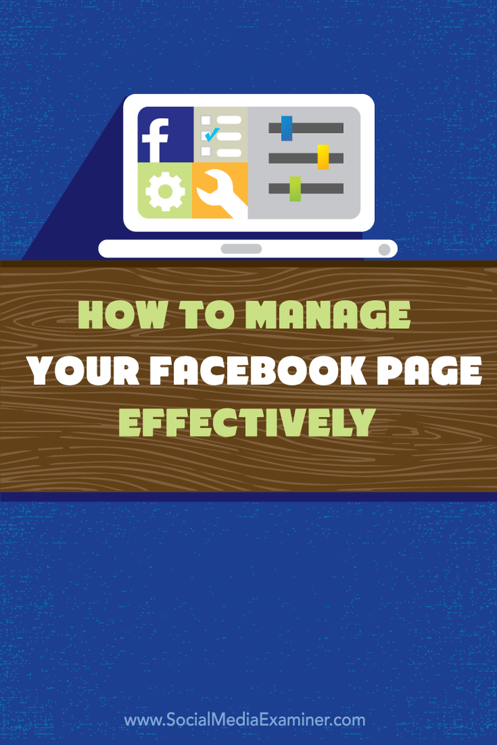 comment gérer efficacement votre page facebook