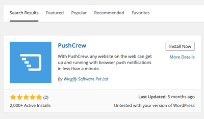 plugin wordpress pushcrew