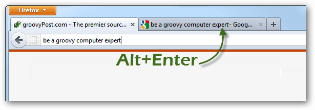 alt + entrée pour ouvrir de nouveaux onglets à partir des recherches Firefox