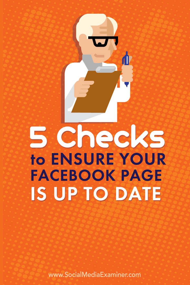 5 vérifications pour vous assurer que votre page Facebook est à jour: Social Media Examiner
