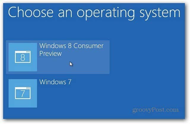 sélectionnez Windows 8