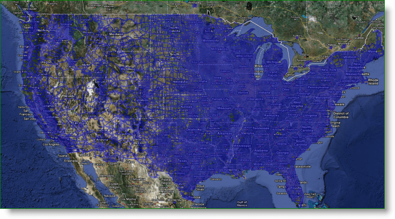 Couverture Google Maps Street View aux États-Unis