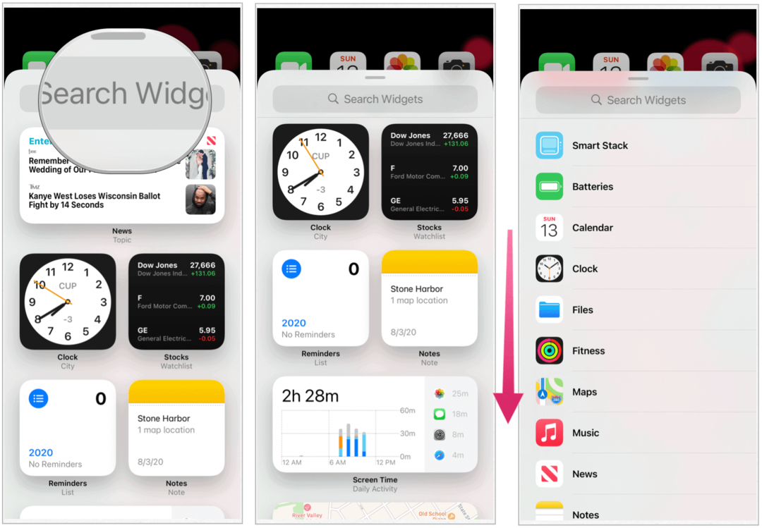Configuration des widgets iOS 14