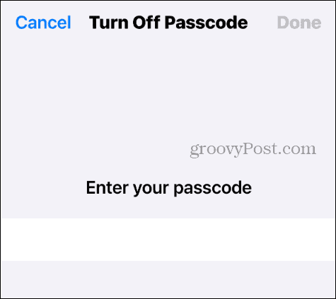 Désactivez le mot de passe sur votre iPhone