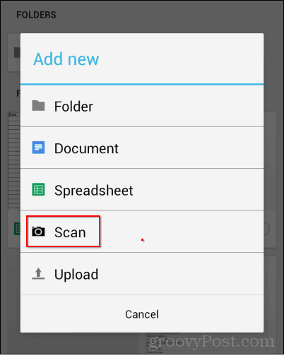google drive scan nouveau scan