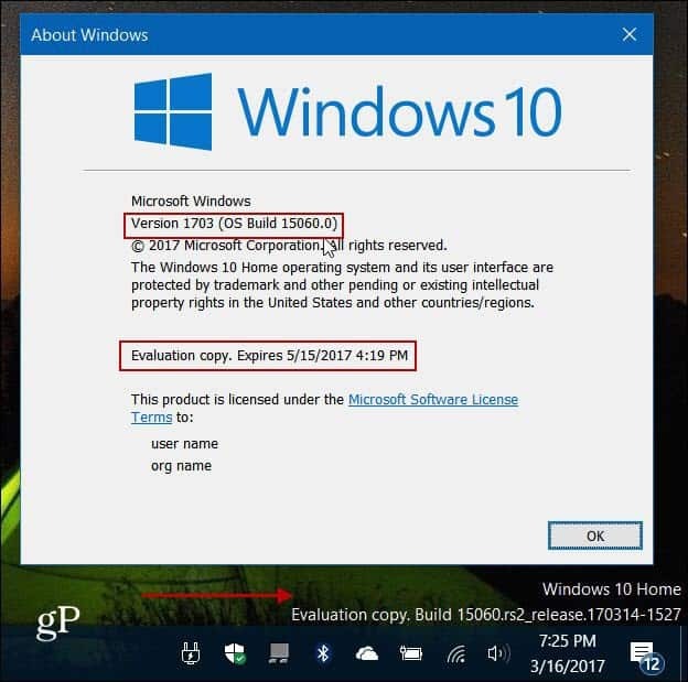 Windows 10 Creators Update Insider Build 15060 pour PC est disponible dès maintenant