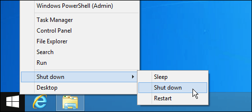 Arrêter le bouton Démarrer de Windows 8.1