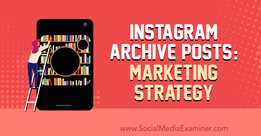 Publications d'archives Instagram: Stratégie marketing: examinateur des médias sociaux