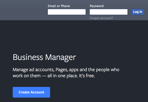 facebook business manager créer un compte