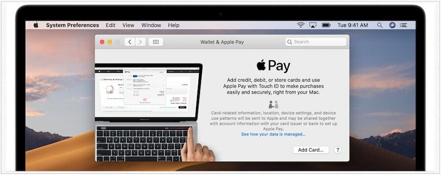 macOS ajoute Apple Pay