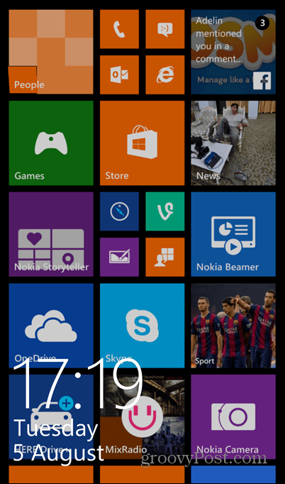 Verrouillage de la capture d'écran de Windows Phone 8.1 activé