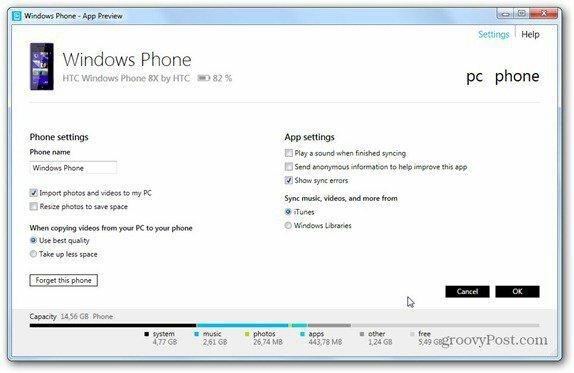Windows Phone 8 Paramètres de Windows Phone