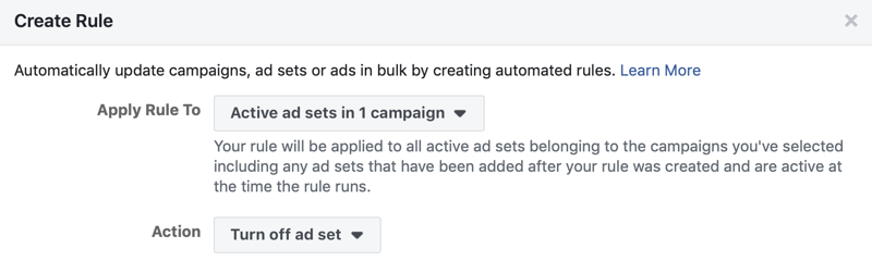 Faites évoluer vos campagnes publicitaires Facebook; étape 13.