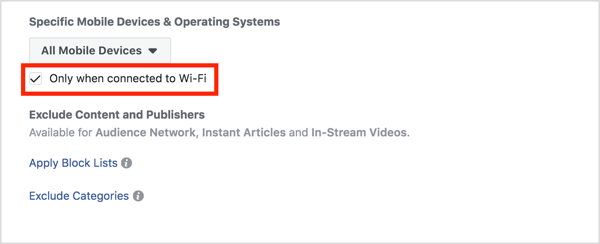 Cochez la case Wi-Fi sous Emplacements.