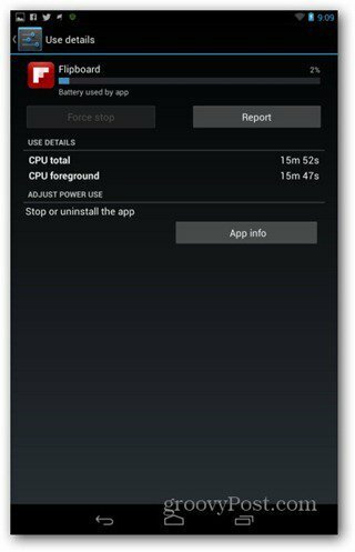 Informations sur l'application Nexus 7