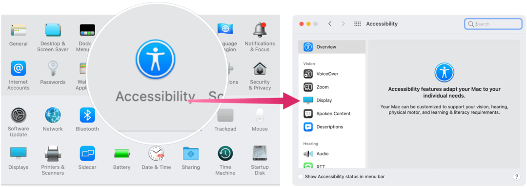 Accessibilité: Comment changer la couleur du curseur dans macOS Monterey