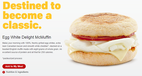 mcmuffin blanc d'oeuf