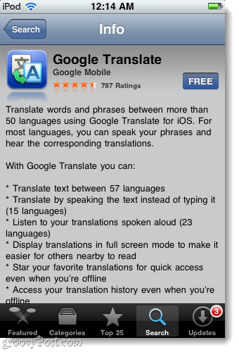 téléchargez et installez l'application google translate pour iphone, ipad et ipod