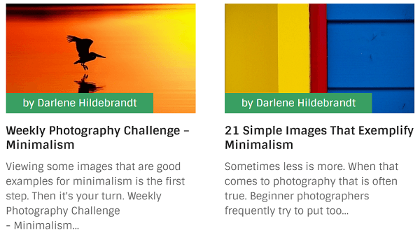 Digital Photography School propose des challengers aux lecteurs dans leurs publications.