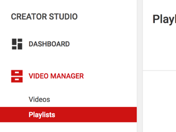 Ouvrez votre playlist dans Creator Studio et cliquez sur Modifier.