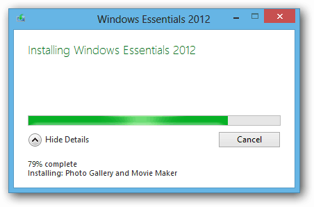 Installation de Windows Essentials 2012