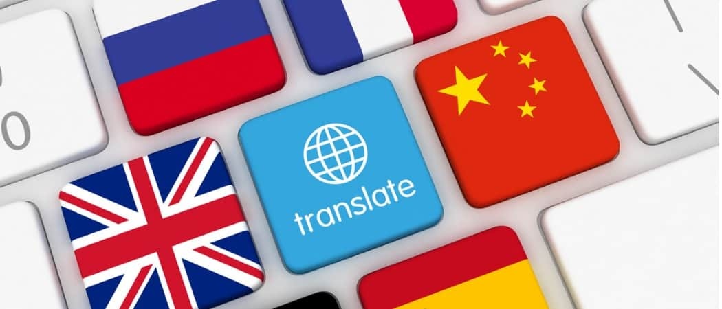 fonction de traduction en langue étrangère