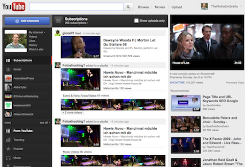 page d'accueil youtube