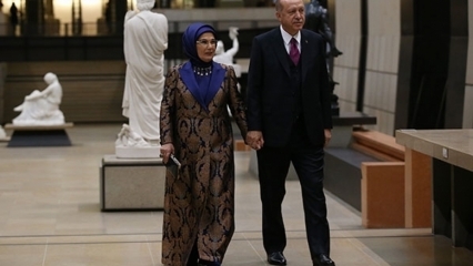 Détail ottoman dans la robe de la Première Dame Erdogan!