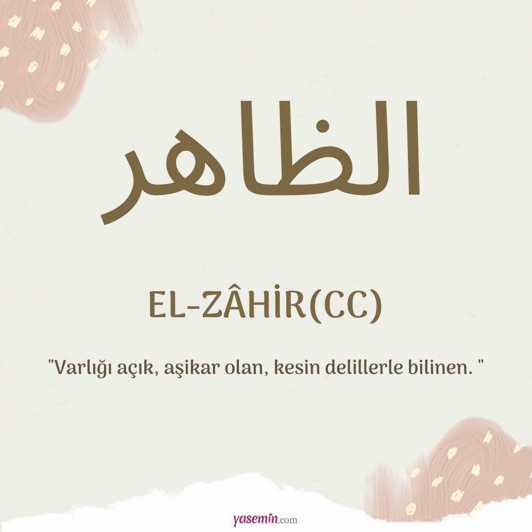 Que signifie al-Zahir (c.c) ?