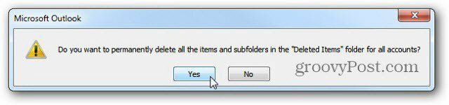 Vider automatiquement les éléments supprimés dans Outlook 2010 à la sortie