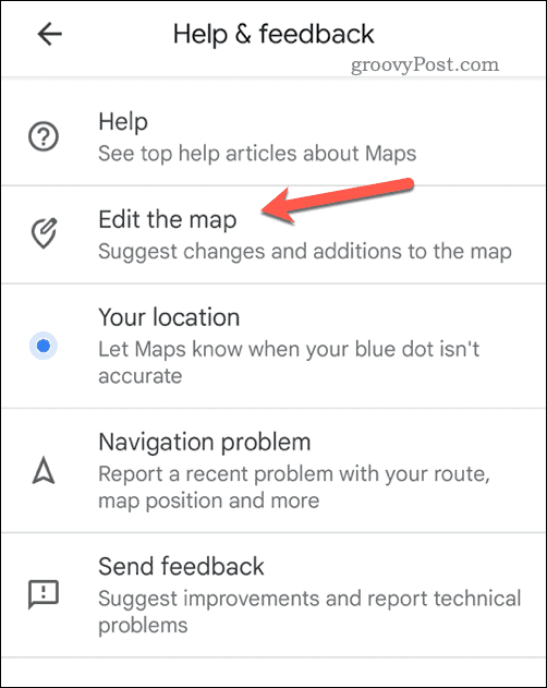 Modifier une carte dans Google Maps