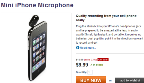 mini microphone iphone
