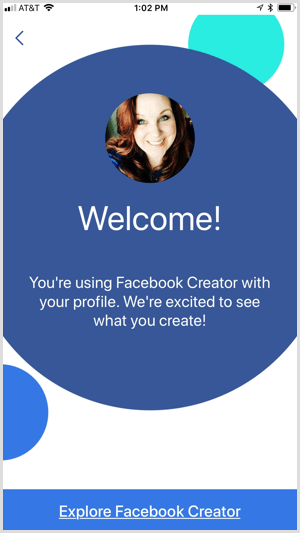 Explorez l'application Facebook Creator
