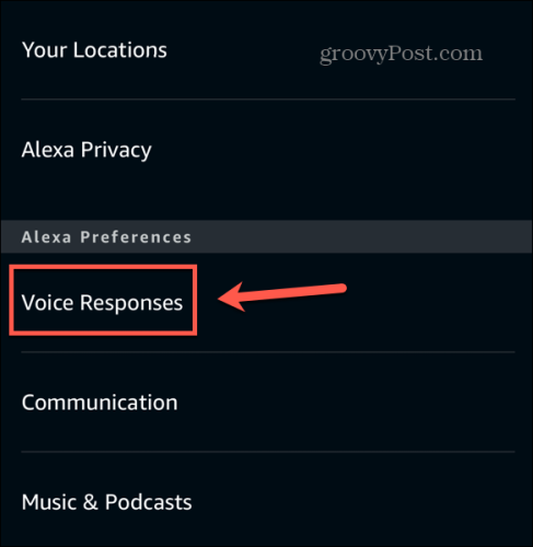 réponse vocale de l'application Alexa