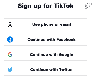 Inscrivez-vous à TikTok sur le Web