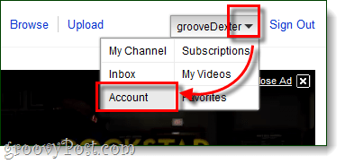 gestion de compte sur youtube