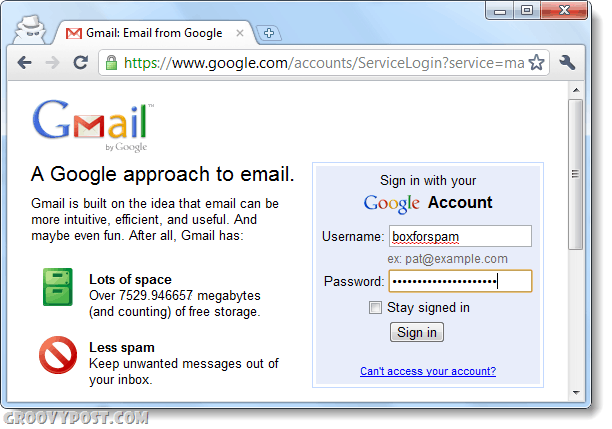 connectez-vous à gmail une deuxième fois en utilisant incognito pour vous connecter à plusieurs comptes