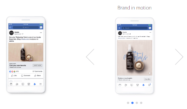 La boutique créative de Facebook a lancé une nouvelle approche de production appelée Créer pour convertir, une cadre pour ajouter un mouvement léger aux images fixes pour créer plus convaincant et efficace annonces à réponse directe.