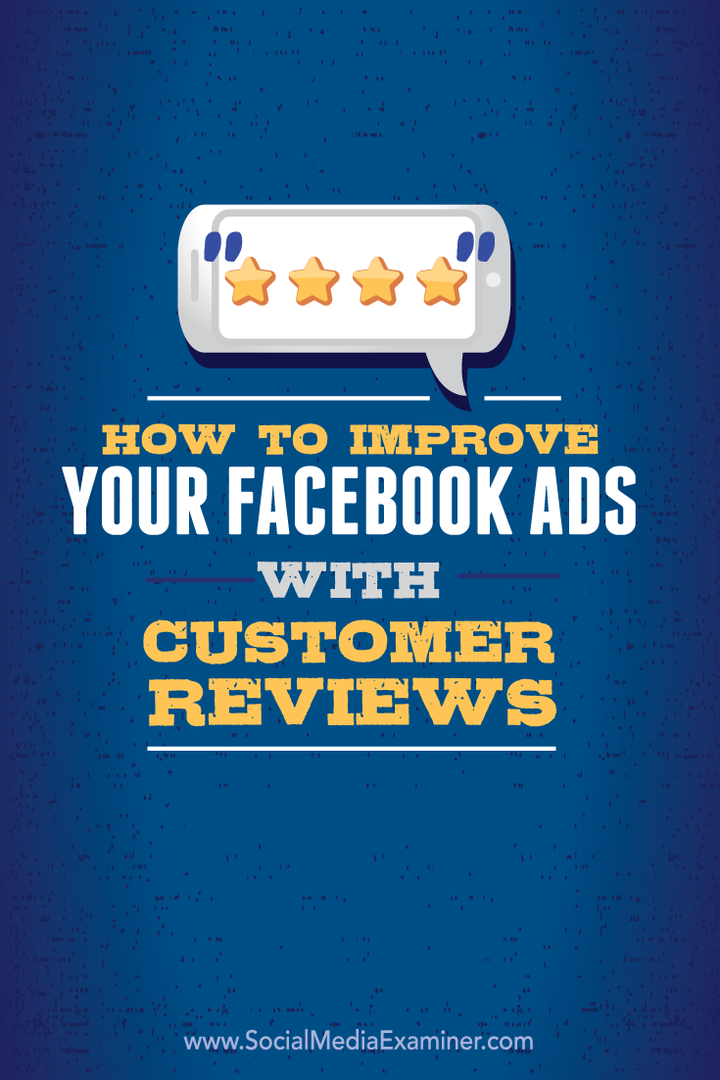 comment améliorer les publicités Facebook avec les avis clients